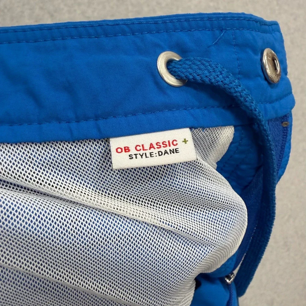 Orlebar Brown Shorts Mens 38 Blue Classic Dane Swim